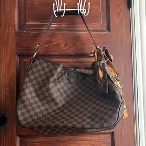 Brown Checkered Women's Bag